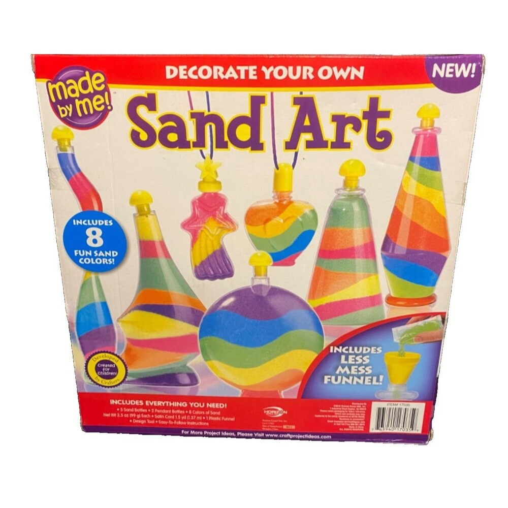 Made By Me~Create Your Own Sand Arts & Crafts Kit~Make 7 Projects/Bottles- New!